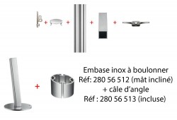 Mât aluminium pour voile d'ombrage