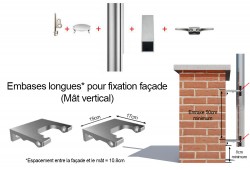 Mât aluminium pour voile d'ombrage