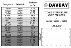 Toile extérieure avec œillets - Serge Ferrari -  Soltis 96 - Nuage 50272