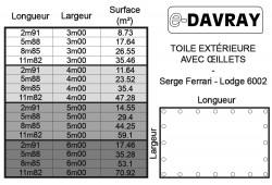 Toile extérieure avec œillets - Serge Ferrari - Lodge