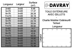 Toile extérieure avec œillets - Charlie - TeXext