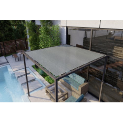 Toile extérieure avec œillets - Charlie - TeXext 648 Steel Grey