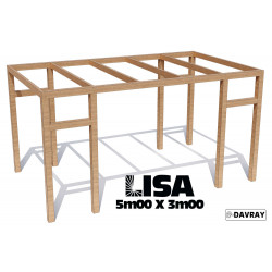 Pergola bois LISA 5m00 X 3m00