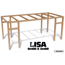 Pergola bois LISA 6m00 X 3m00