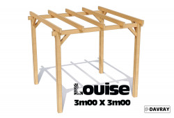 Pergola bois Louise 3m00 X 3m00