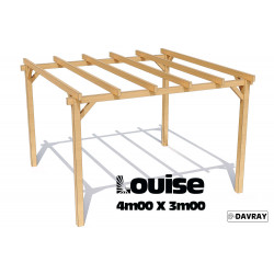 Pergola bois LOUISE 4m00 X 3m00