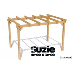 Pergola bois SUZIE 4m00 X 3m00