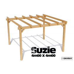 Pergola bois SUZIE 4m00 X 4m00