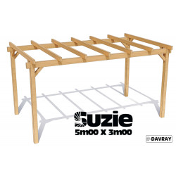 Pergola bois SUZIE 5m00 X 3m00