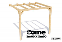 Pergola bois CÔME 3m00 X 3m00