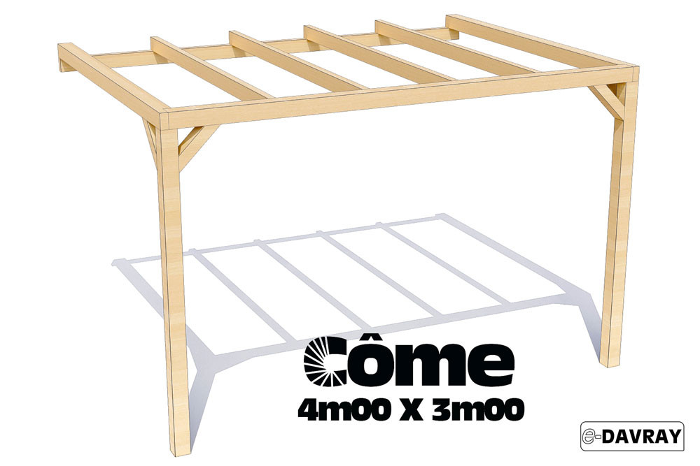 Pergola bois CÔME 4m00 X 3m00