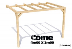 Pergola bois CÔME 4m00 X 3m00