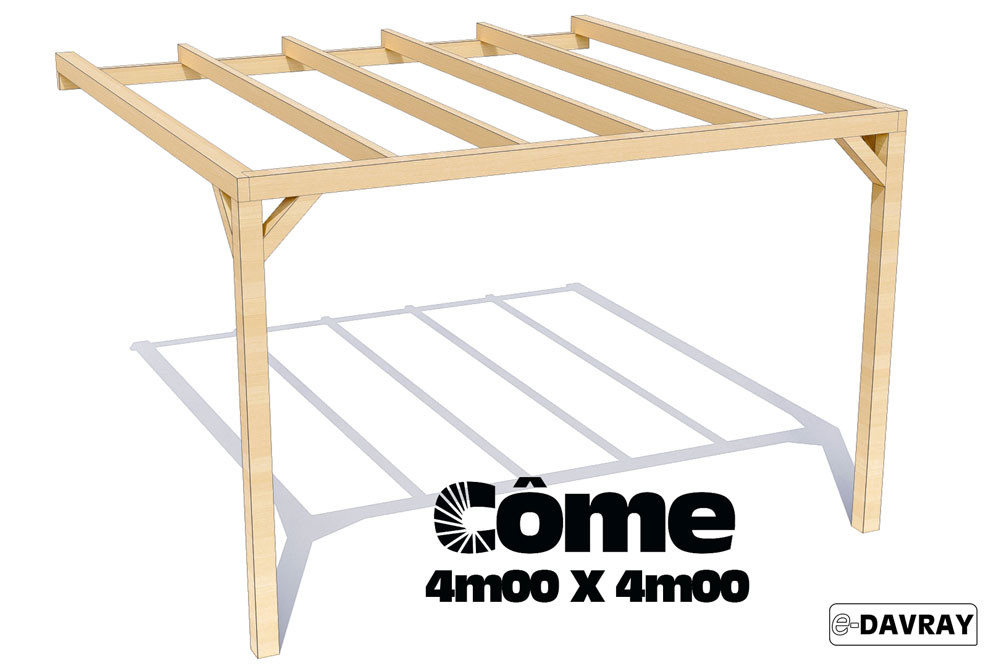 Pergola bois CÔME 4m00 X 4m00