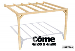 Pergola bois CÔME 4m00 X 4m00