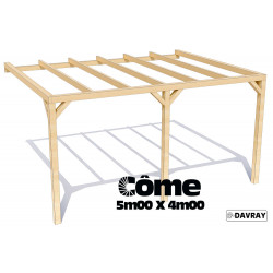 Pergola bois CÔME 5m00 X 4m00