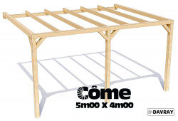 Pergola bois CÔME 5m00 X 4m00