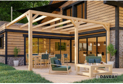 Pergola bois CÔME 6m00 X 3m00