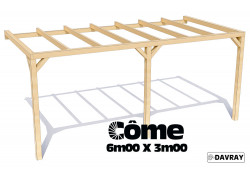 Pergola bois CÔME 6m00 X 3m00