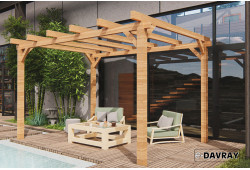 Pergola bois Louise 3m00 X 3m00