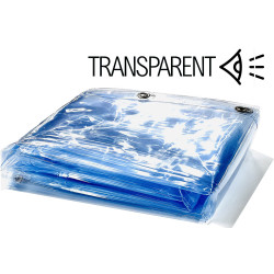 Bâche transparente avec oeillets CRISTAL TOP 500 - 2S