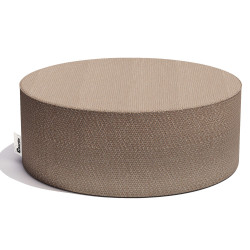 table basse jronde en tissu sunbrella et stamskin