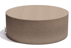 table basse jronde en tissu sunbrella et stamskin