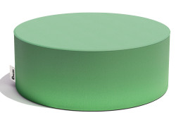 table basse jronde en tissu sunbrella et stamskin