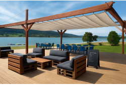 SUNFLOW toile rétractable sur câbles