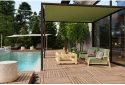 toile sur pergola en aluminium