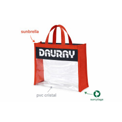 cabas surcyclé en tissu sunbrella 