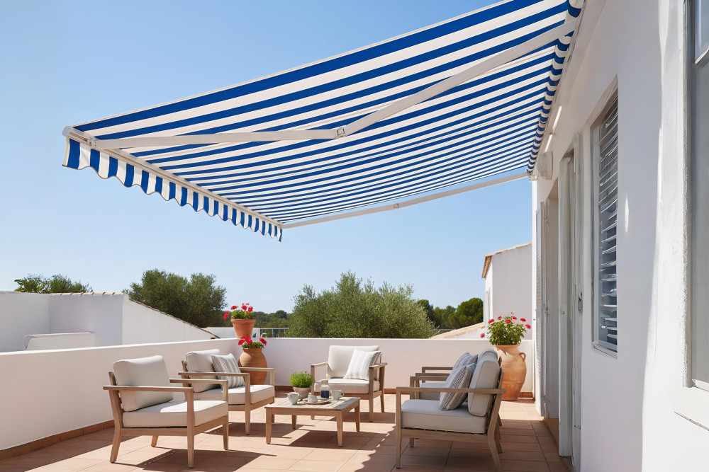 Toile sur mesure pour store banne