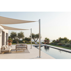 Mât aluminium  pour voile d'ombrage - Hauteur 3m00
