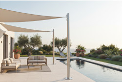 Mât aluminium  pour voile d'ombrage - Hauteur 3m00