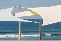 Mât aluminium  pour voile d'ombrage bord de mer