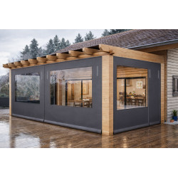 Bâche sur mesure pour terrasse de chalet
