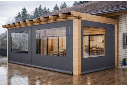 Bâche sur mesure pour terrasse de chalet