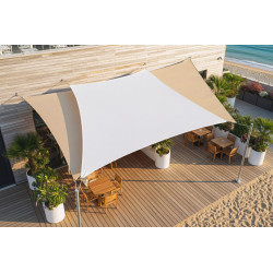 Pack multi-voiles d'ombrage pour terrasse de restaurant