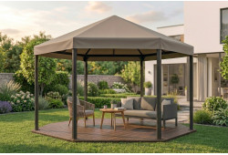 Toile sur mesure pour tonnelle hexagonale