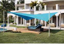 Voile d'ombrage TWIST sur mesure pour terrasse piscine