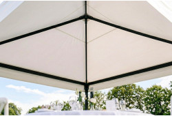 Toile sur mesure pour tonnelle vue de dessous