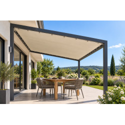 Toile pergola 4x3 imperméable 390 x 290 cm avec œillets