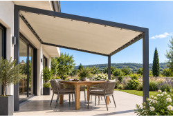 Toile pergola 4x3 imperméable 390 x 290 cm avec œillets