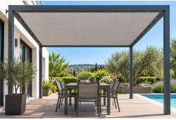 Toile pergola 4x3 microperforée Soltis avec œillets