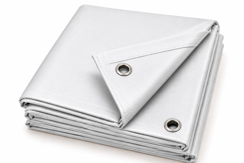 Bâche PVC 4x6 m LAC 640 blanc 967 RAL 9010