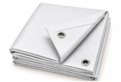 Bâche PVC 5x6 m LAC 640 blanc 967 RAL 9010