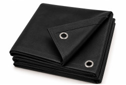 Bâche PVC 5x6 m LAC 640 noir 810 RAL 9005