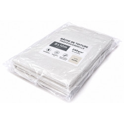 Bâche de toiture professionnelle 8x10 m 240 g/m² Naturel