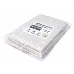 	Bâche de toiture 15x20 m avec œillets acier et ourlet renforcé