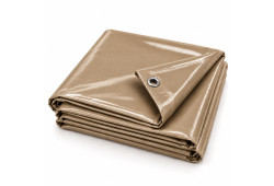 Bâche PVC 3x3 m LAC 650 TEX sable7409