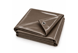 Bâche PVC 3x6 m LAC 650 TEX taupe 7534